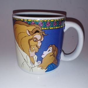 Vintage Beauty and the Beast 2 sided coffee mug